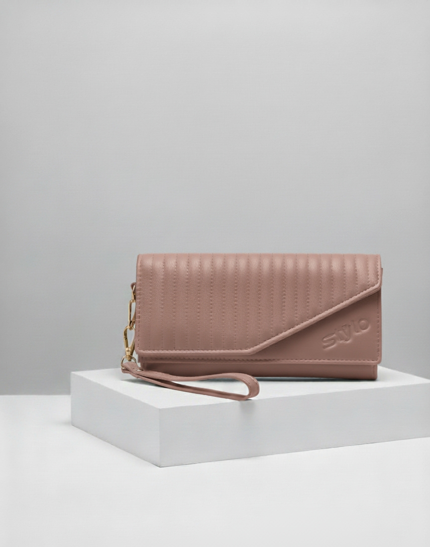Fancy Hand Clutch for Girls & Women | Long Purse Wallet with Wristlet | Stylish Ladies Clutch Bag