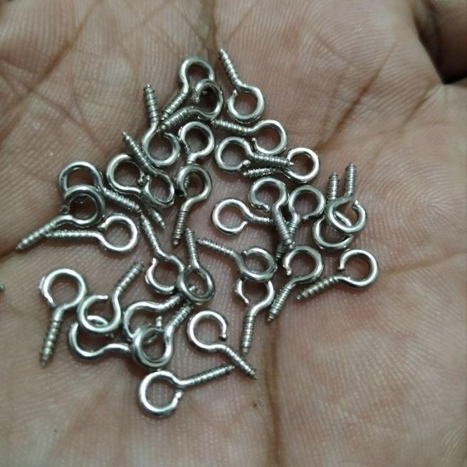 Mini Screw Pendants, Eyepin Keychain Hooks, Threaded Pins for Bracelets and Necklaces DIY Jewelry Accessories