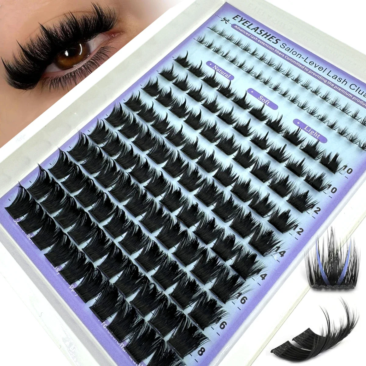 Wispy Manga Lashes Clusters Extension Unique Spiky Cluster  Anime Individuals Fairy Lashes 10-18mm