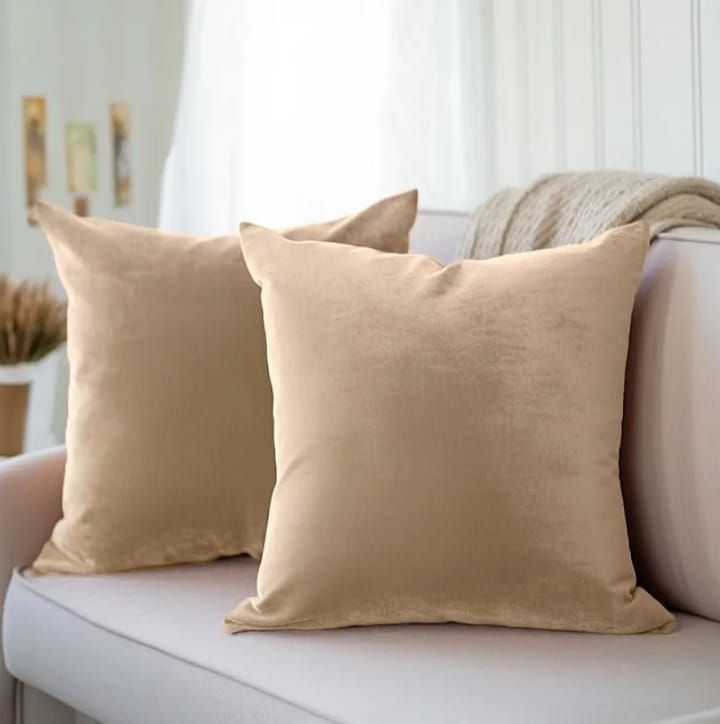 Plain Velvet Cushion Cover  Size 18 by 18 Inche's By Choice Now