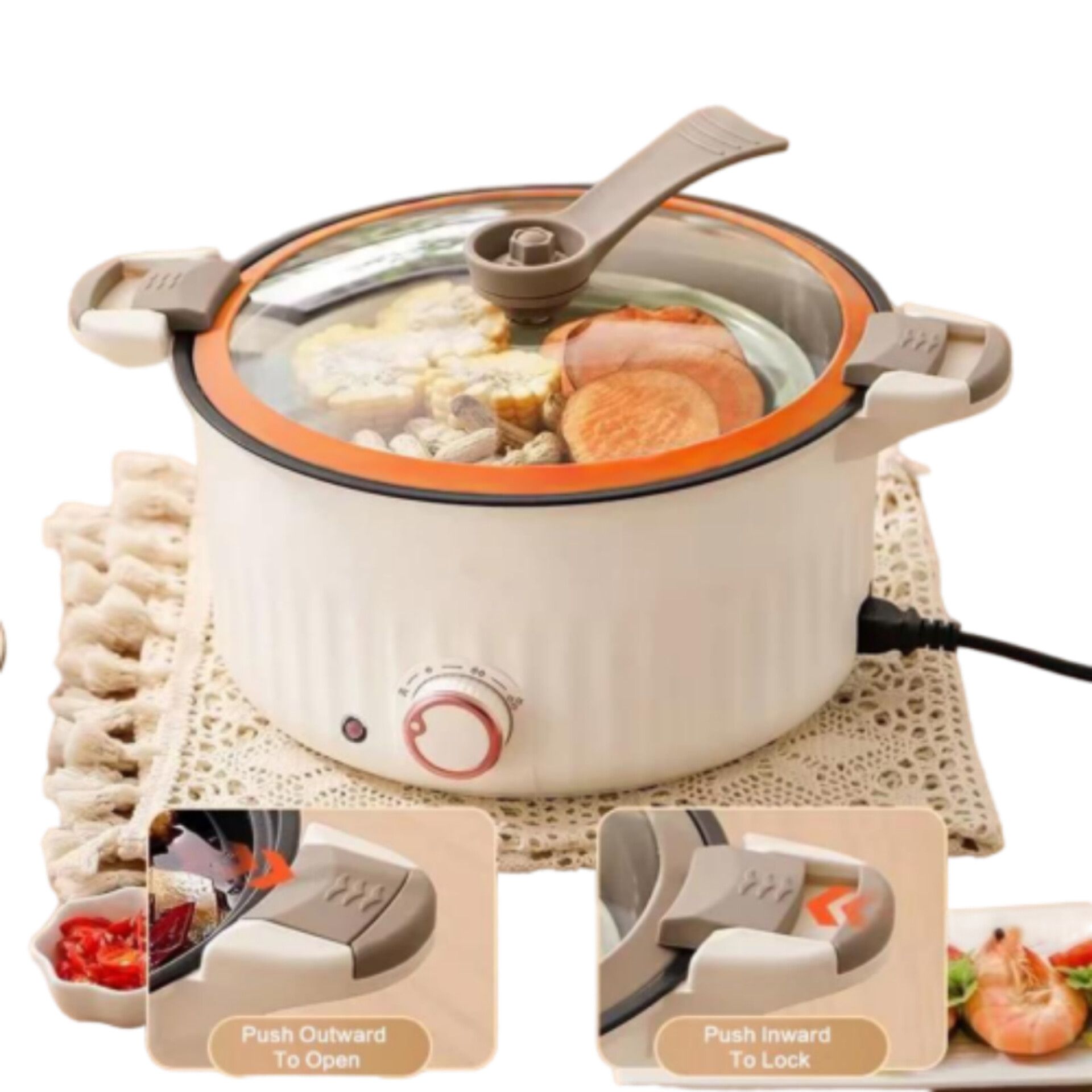 Small Rice Cooker, 2L Mini Portable Rice Cooker With Handle, Non Stick Ramen Cooker, Rice Maker, Electric Hot Pot, For Soft White Rice, Brown Rice, Sushi, Porridge(Green