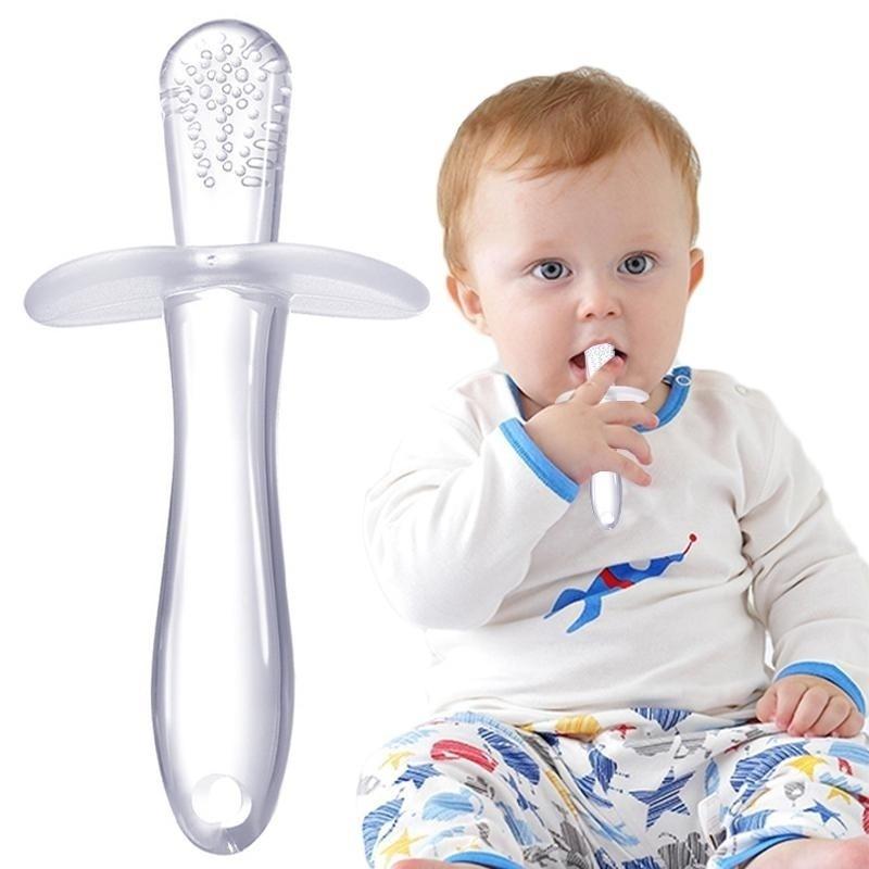 2pcs Baby Silicone Teether Stick Safe Eco Friendly Teething Chews for Infants Grinding Training Chew Tools