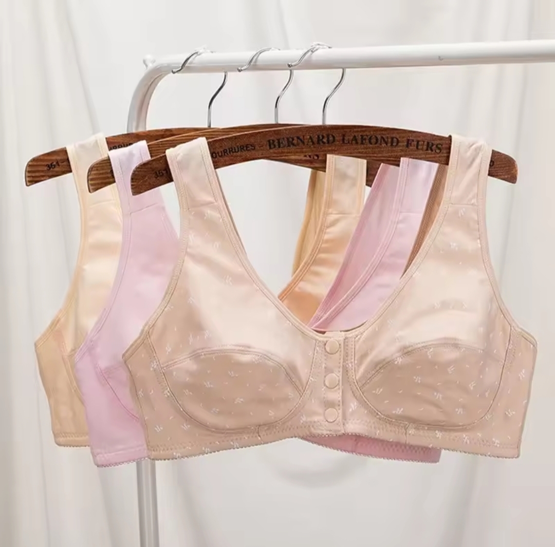 Front Open Button Soft Cotton Wireless Seamless Breathable Comfortable Bra For Maternity Nursing Breastfeeding Girls Ladies Woman Undergarments