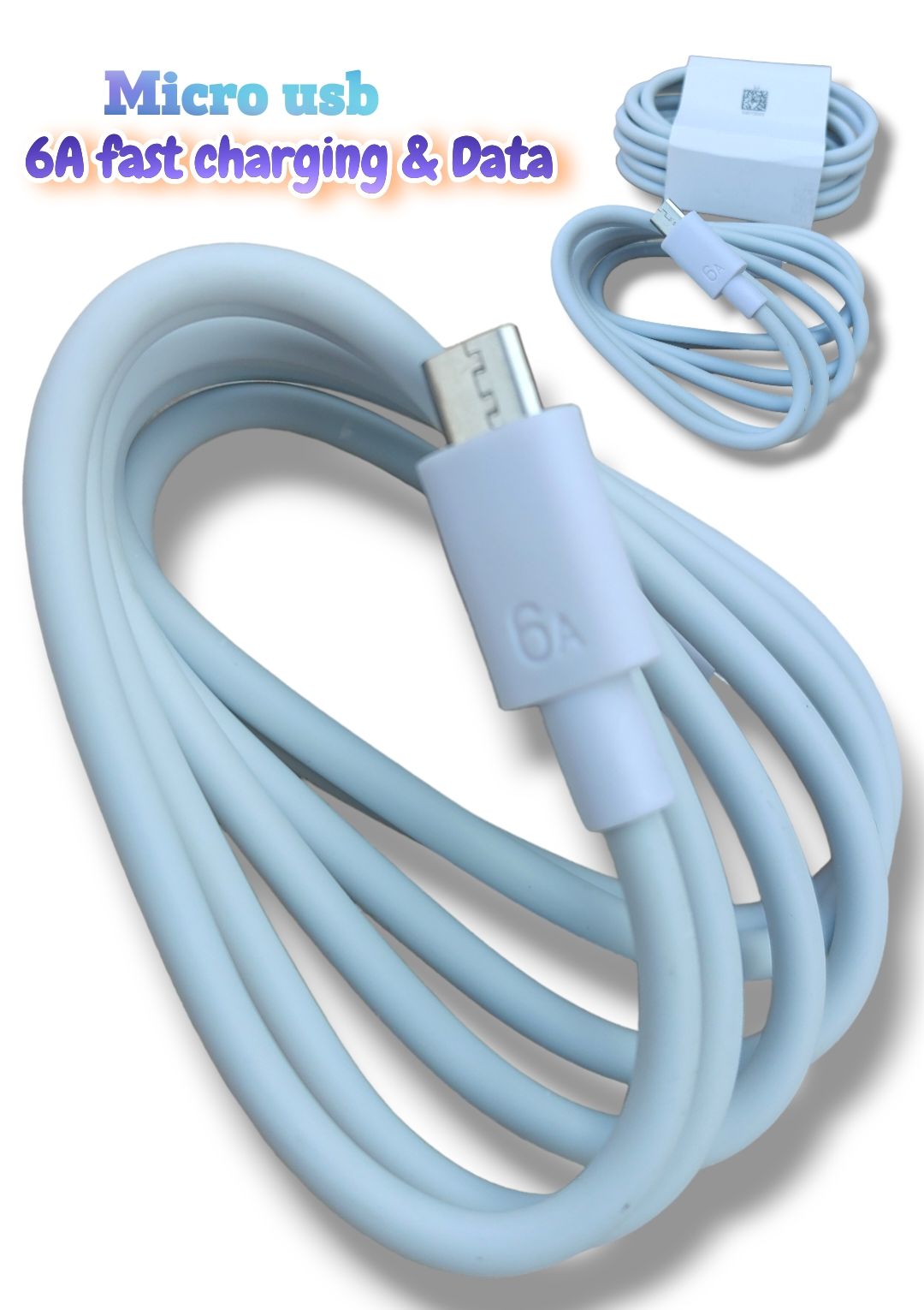 6A Micro usb fast charging and data transmission cable for mobile