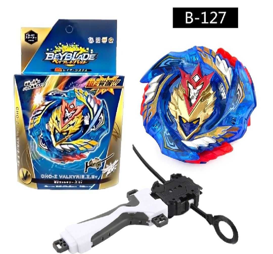 Premium golden Valkyrie beyblade with dual LR string launcher ultimate spin power