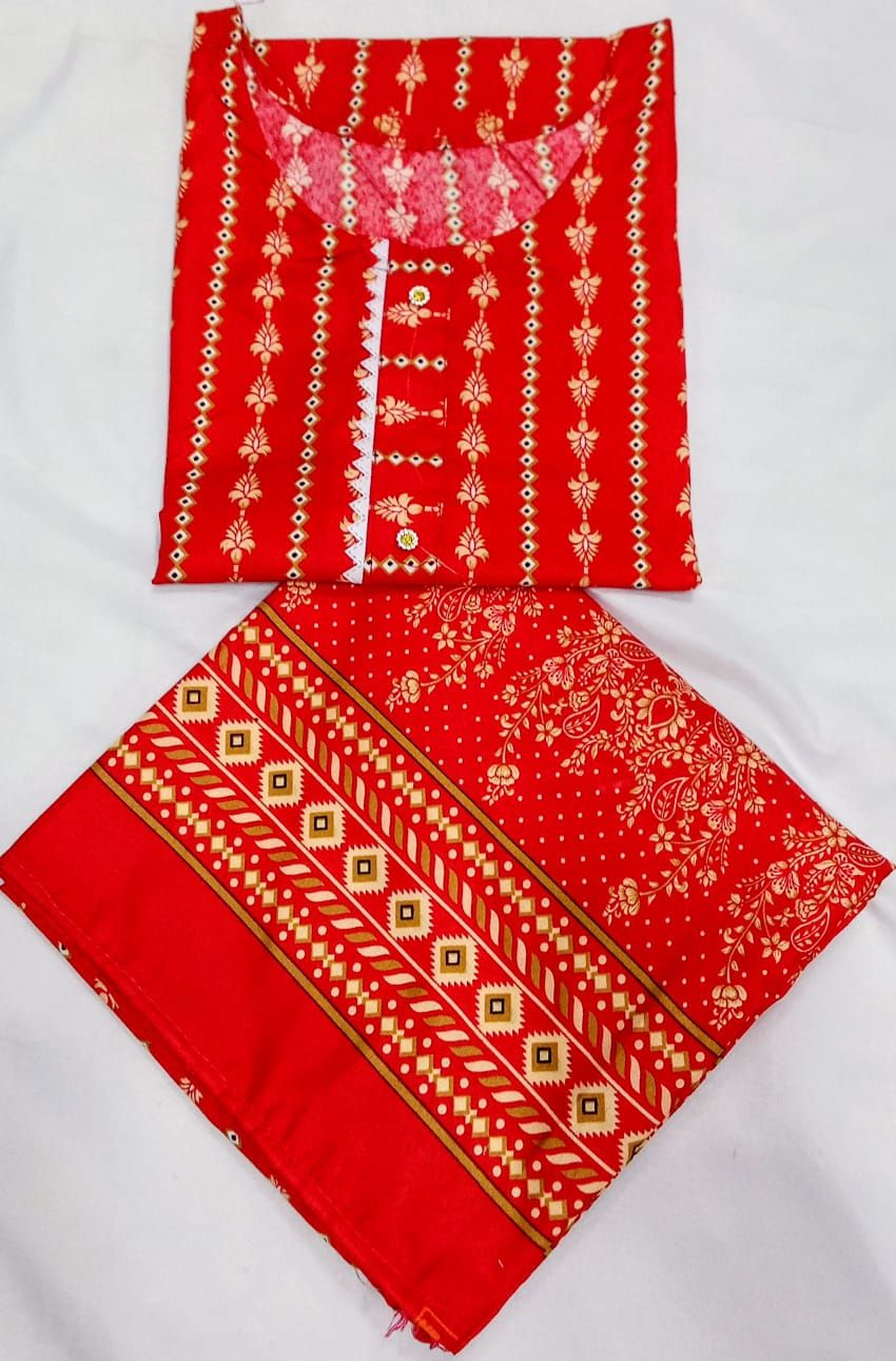 Cotton 2 piece suit new latest design fabric soft Lawn cotton random colour