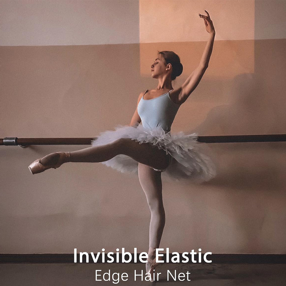 40Pcs 20 Inch Elastic Invisible Hair Nets Stretch Mesh for Catering Ballet Bun Sleeping Women Wig Hair Care Styling Accessories
