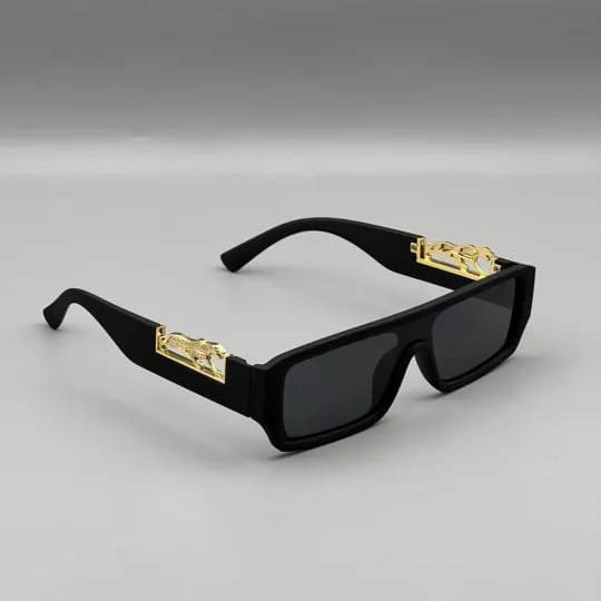 Jaguaar Decorated Arms Rectangle Sunglasses for Men and Women | Vintage Rectangular Sunglasses Men Women SUnglasses