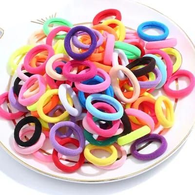 Pack of 10, 20, 25, 50, 75, 100 Pc's hair pony small size multicolor pony hair ties elastic pony for girls & womens hair Mix color Available