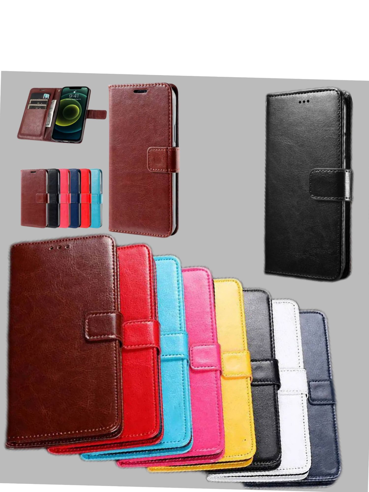VIVO Y200 Case, Premium PU Leather Magnetic Shockproof Book Stand Folio Flip Wallet Case Cover for girls with Card Holder