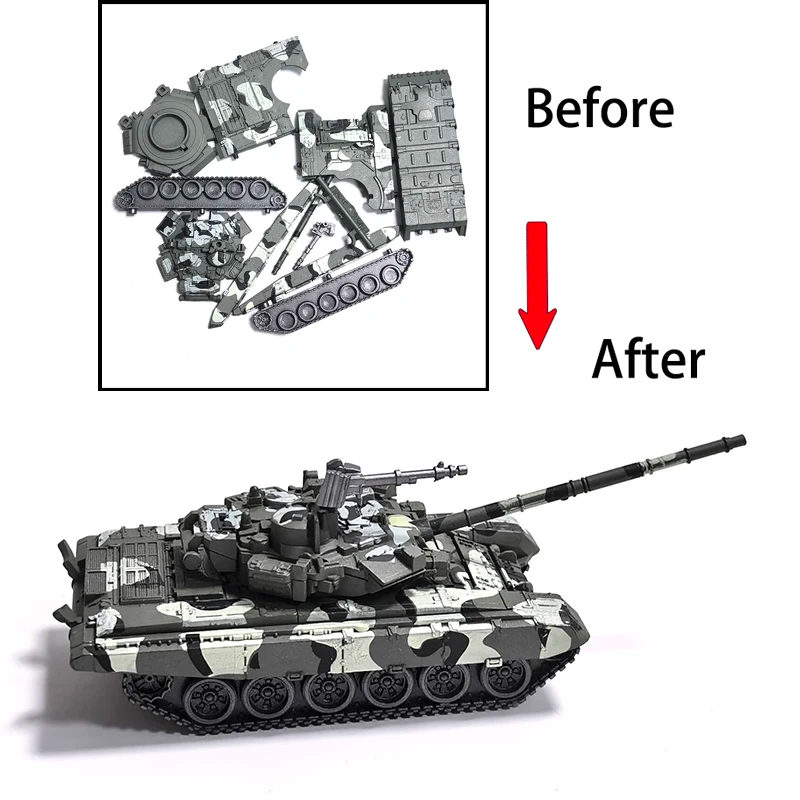 Creative  Series Building Blocks Multi-Purpose Main Battle Tank M1A2 T90 Leopard Challenger Model Toys For Boy Xmas 