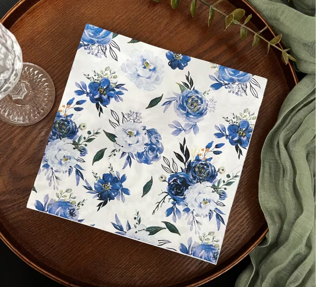 33cm 2-Ply Flower Decoupage Napkins for Home Decor Premium Quality Hot Sale