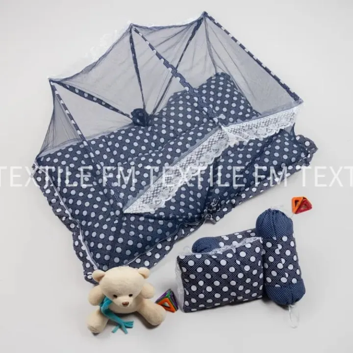 Baby Sleeping bag with Mosquito net, (4pcs) set RANDOM COLOURS + RANDOM DESIGN