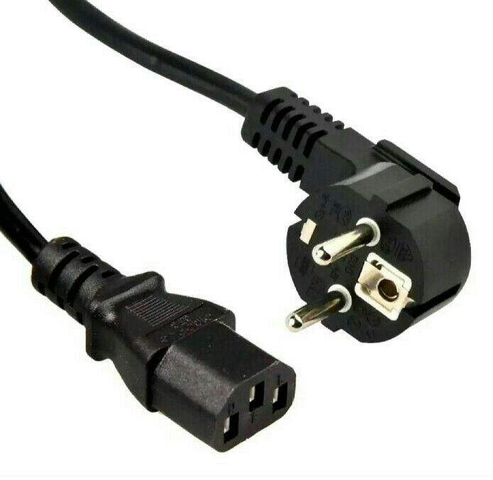 100% BEST QUALITY POWER  CABLE FOR PC AND PRINTER l 1.5 METER LENGTH l BLACK COLOR