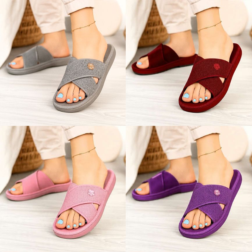 Cross Comfy Slippers and Flip Flops Nylon Best Quality Women House Slippers and Slip-Ons