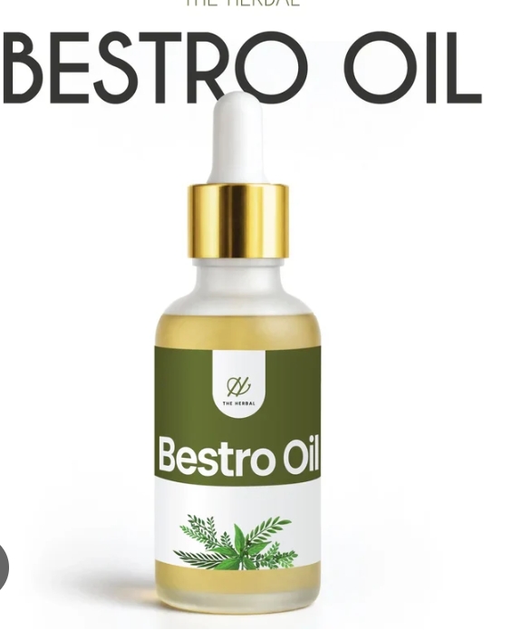 تصویر میں دکھائی گئی پروڈکٹ "The Herbal" برانڈ کا Bestro Oil (بیسٹرو آئل) ہے۔ یہ خواتین کے لیے ایک جڑی بوٹیوں سے تیار کردہ ہربل مساج آئل ہے۔