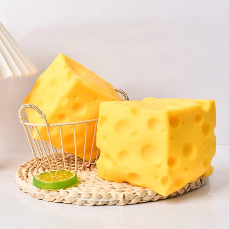 2026 Square Cheese Squishy Toys Slow Rebound Sensory Toys Cheese Stress Balls