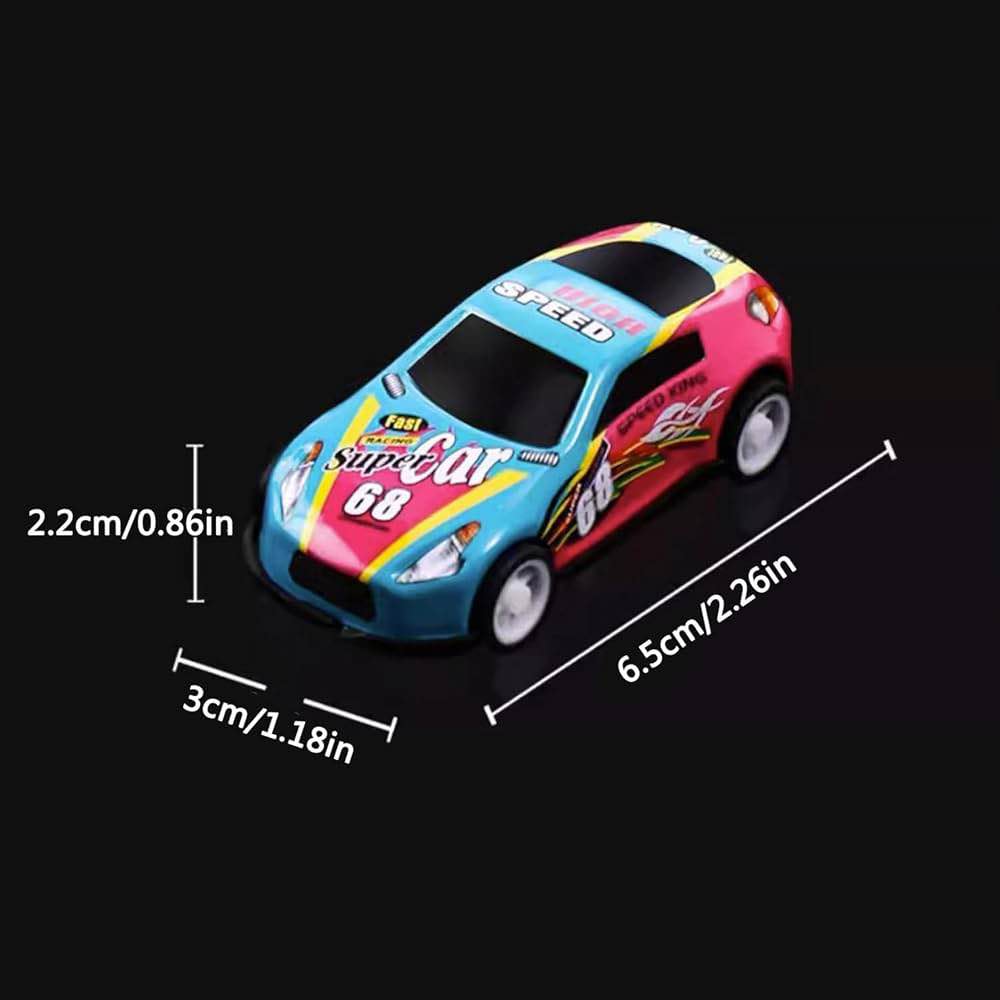 24 Pack Mini Diecast Metal Sports Car Model Toy Collection - Friction Powered Pull Back Racing Vehicles Set with Storage Organizer Box - Kids Gift Playset