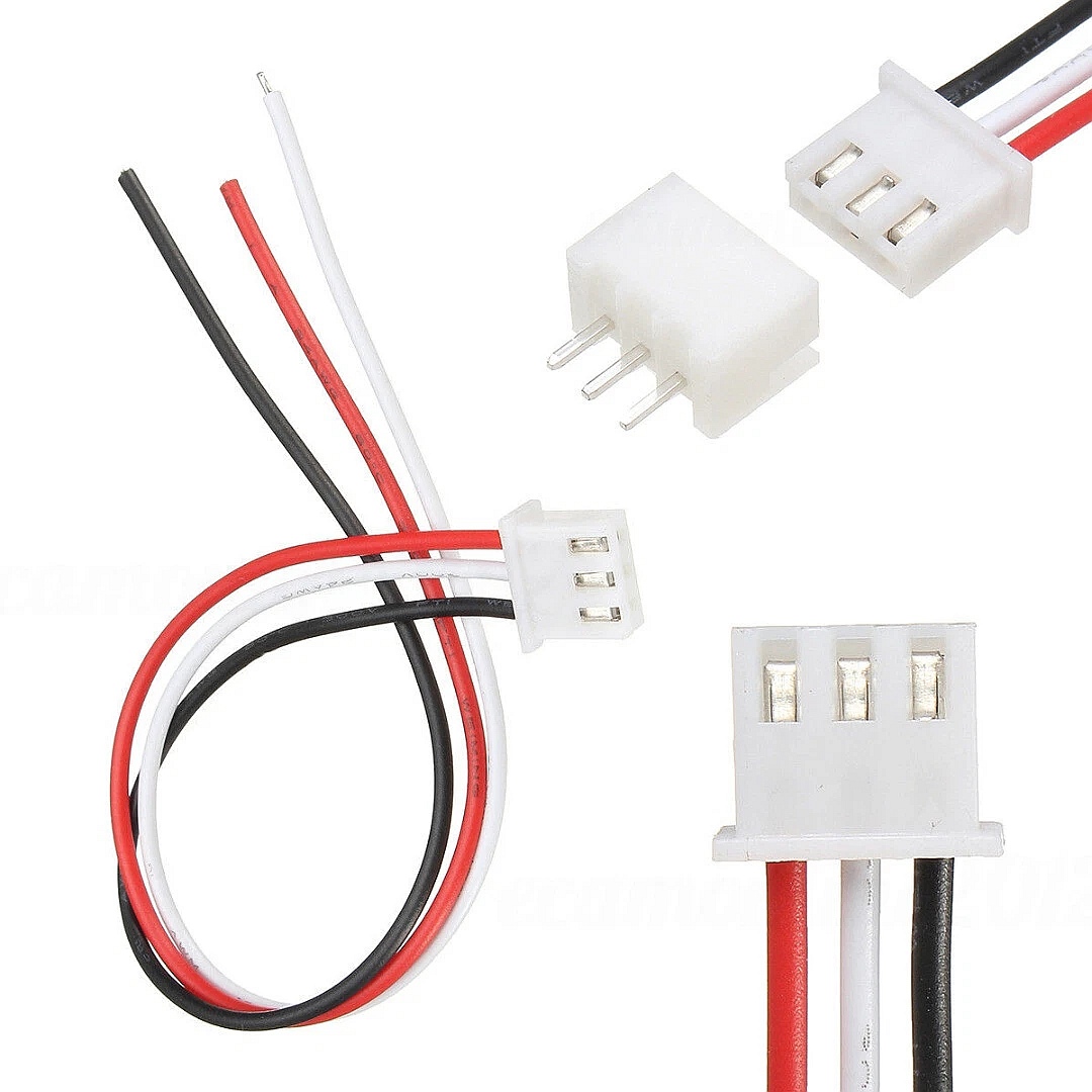5 Sets Mini Micro JST XH2.54mm
 3-Pin Connector Plug 
With Wire Cable Cord 275mm
