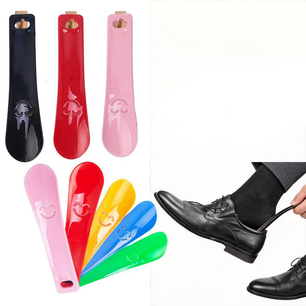 3PCS Smiley Pattern Shoe Horns Helper For Putting On Shoes Portable Small Shoe Spoon Prevent Shoe Collapse Deformation