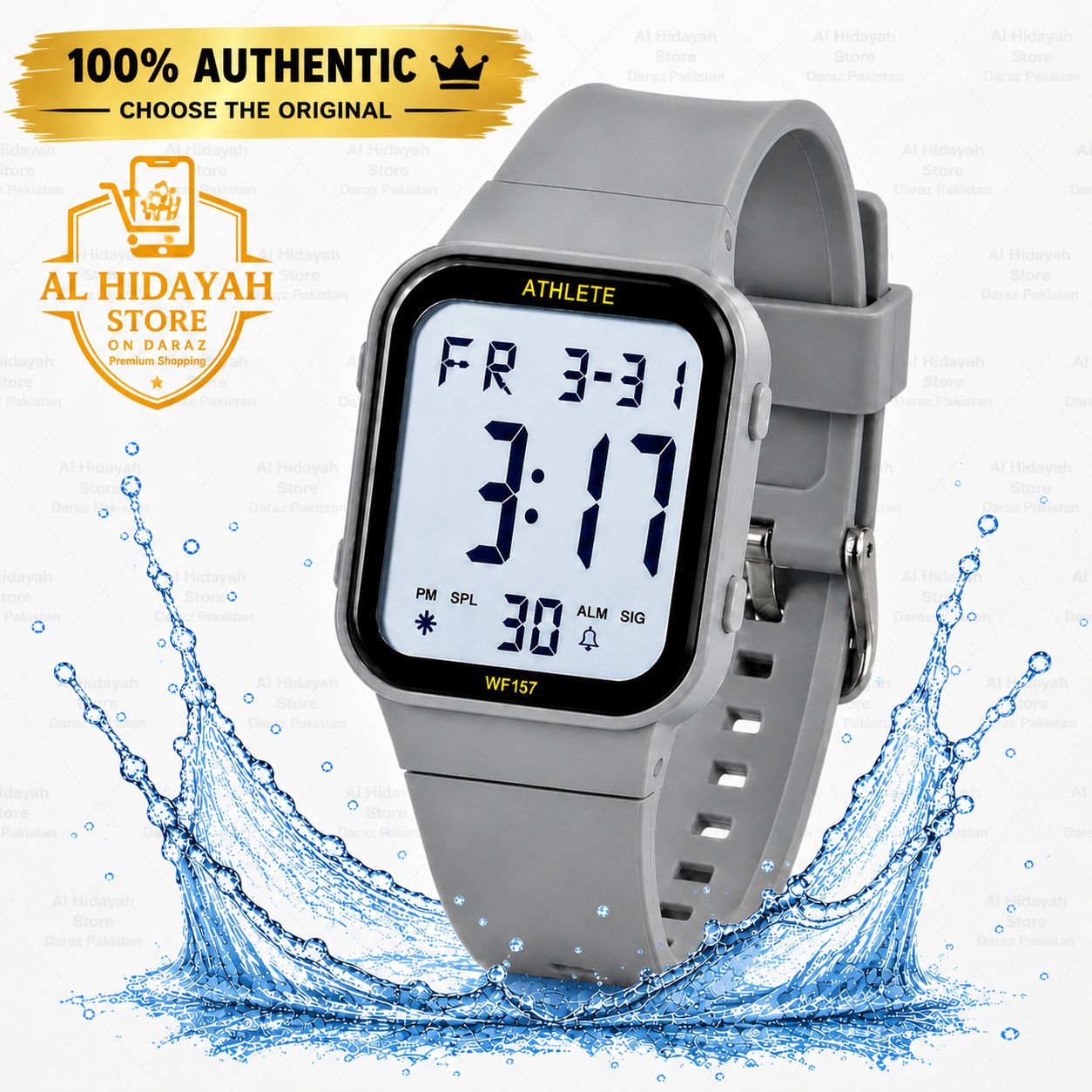 Original ATHLETE & LASIKA LED Digital Sport Watch for Men & Women  Waterproof Unisex Sports Watch  Student Digital Watch  Stopwatch & Alarm Clock  Square Shape Wrist Watch for Boys, Girls, Kids & Teen Age Students  Premium Watch + Box