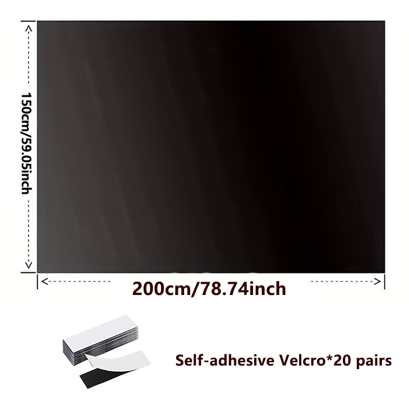 95-98% Blackout Curtain DIY Portable Travel Removable Blocking Darkest Window Film Cloth Self-adhesive Window Shades
