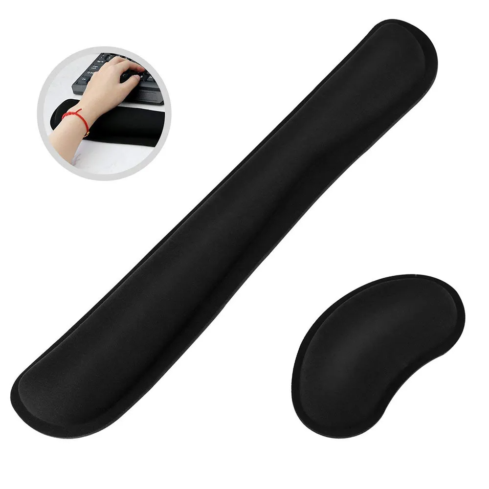 Widen Memory Foam Nonslip Mouse Pad Wrist Support Keyboard Wrist Rest Support For Office, Computer, Laptop & Mac & Comfortable price in Pakistan