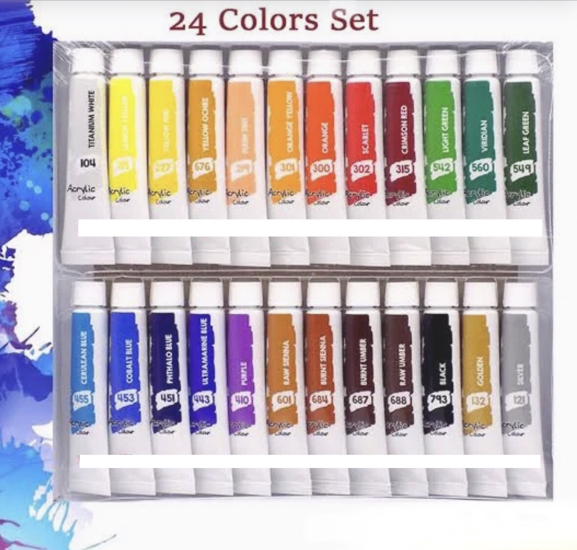AcrylicColor Paints 24pc Daraz.pk