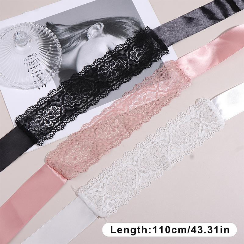 Black Eye Elegant Hollow Out Lace Female Strapped Eye Cover for Prom Cosplay Costume Party Women Masquerade