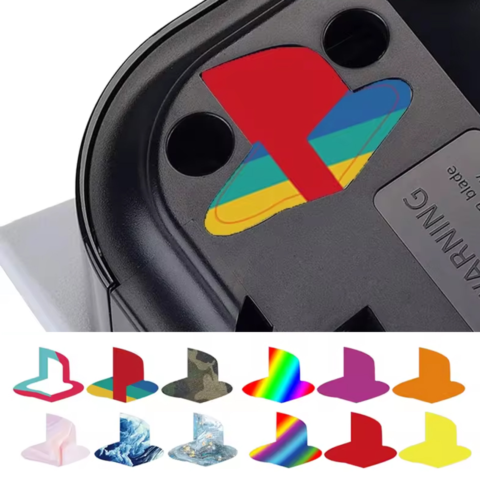6 PCS Decal Skin Sticker for PS5 Console Glossy Logo Underlay for PlayStation 5 Disk Digital Version Gaming Accessories