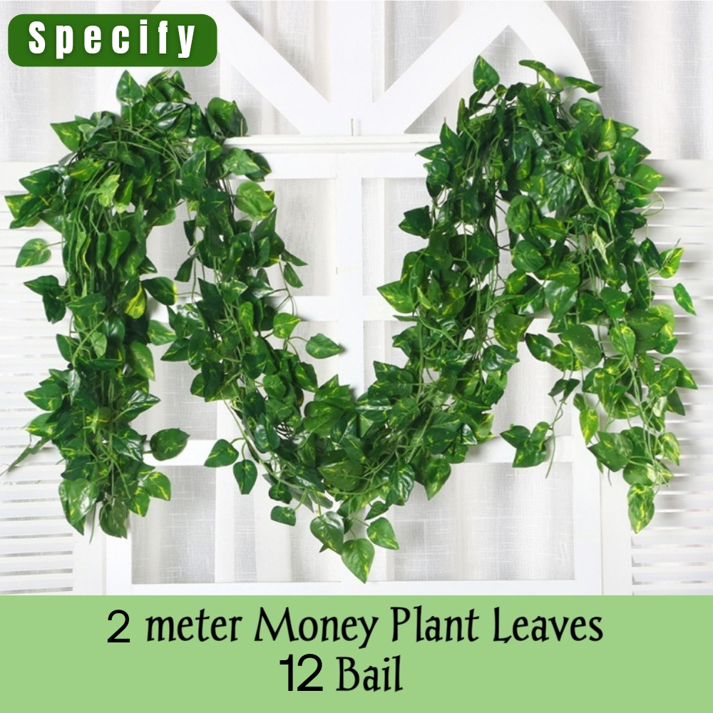 7.5 feet long lasting money Plant Leaf Bail Garland, perfect for home,Room, office & party Decoration