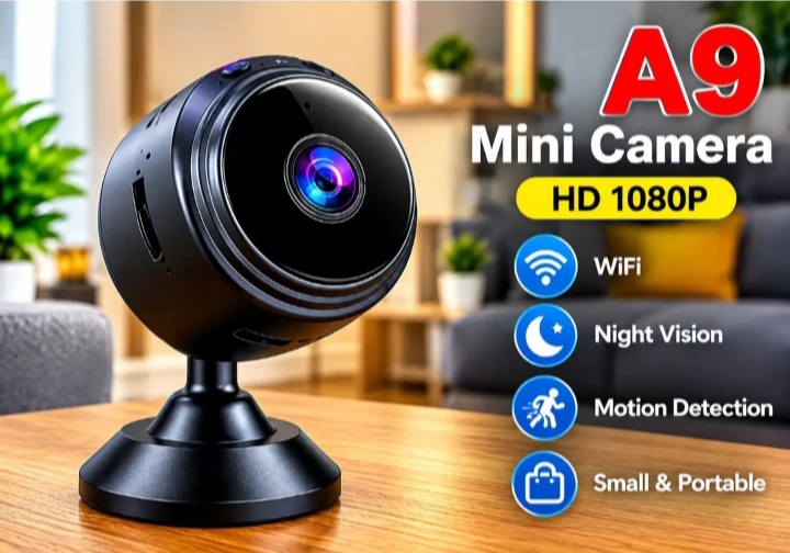 A9 1080P HD Magnetic WiFi Mini Camera | Wireless Security Camera with Night Vision & HDSF App Support