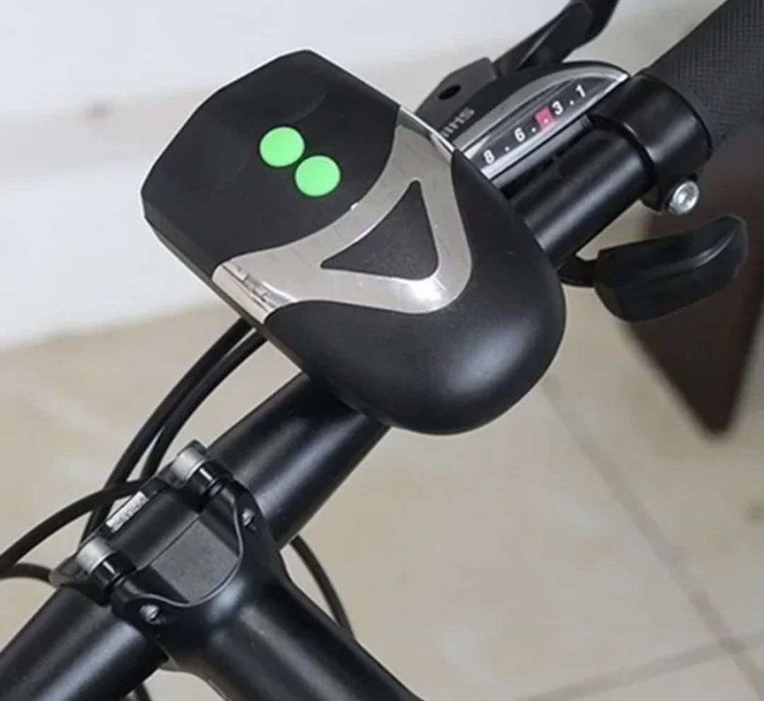 Rechargeable Bicycle Front Light With Loud Horn 5 LED Bike Headlight USB Flashlight Waterproof Cycling Accessory