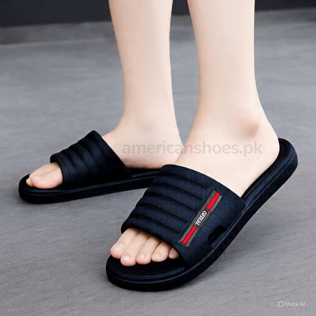 Mens Fashion Slippers & Flip Flops Casual Deluxe Rubber Slides for Men