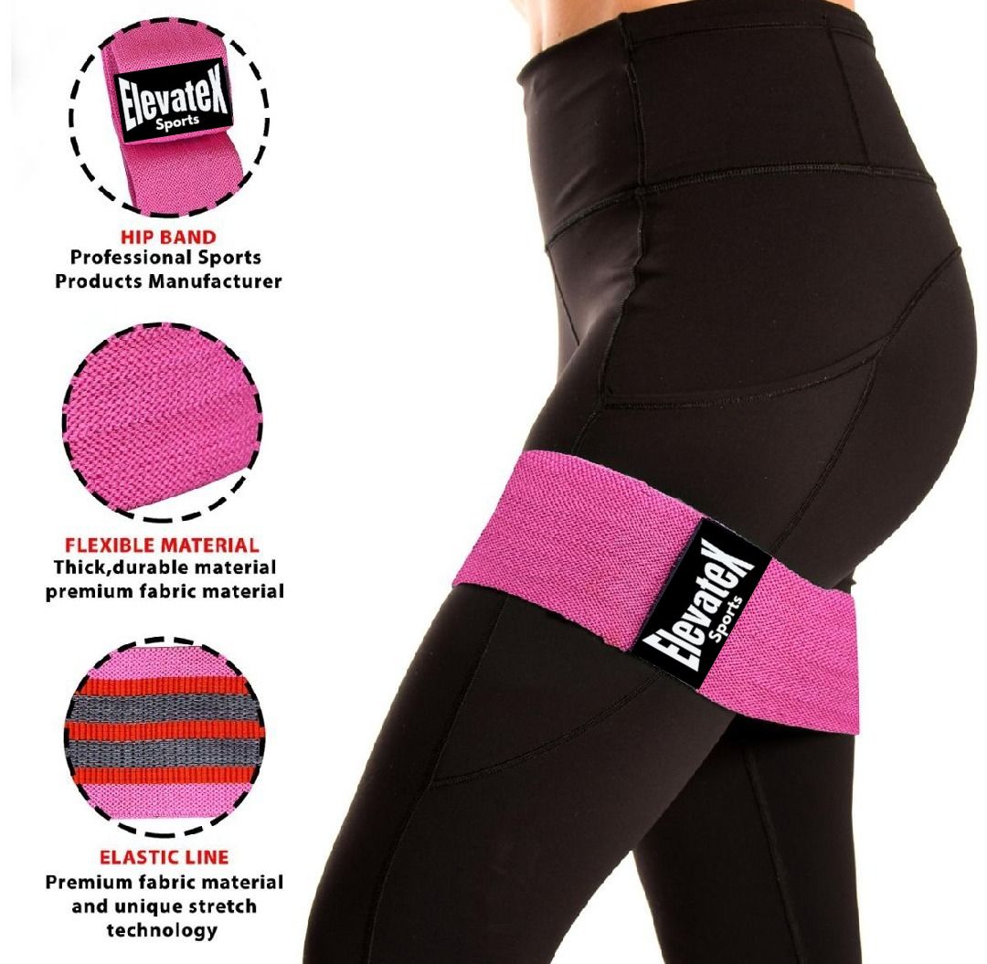 Fabric Resistance Bands for Glutes Hips And Legs Non Slip Booty Bands For Squats Yoga And Home Workouts