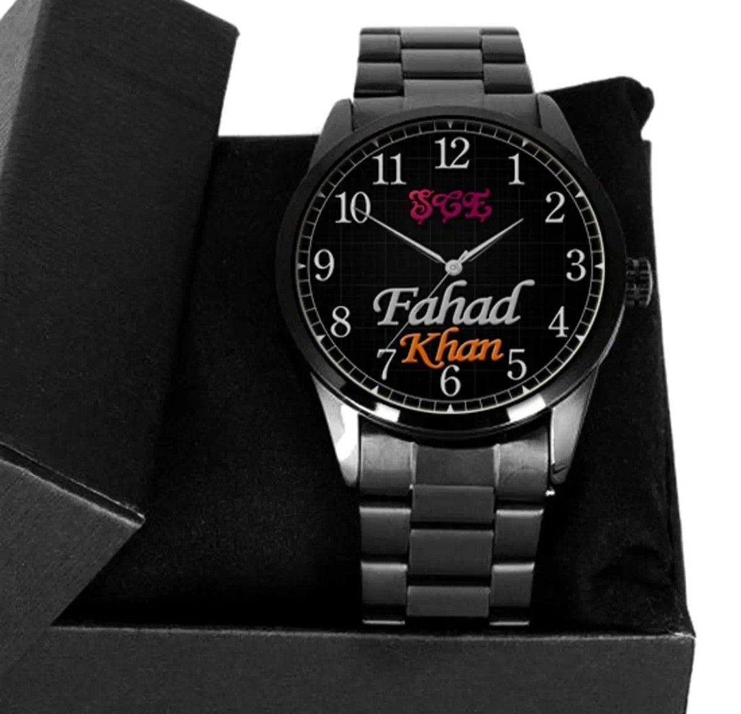 Customized Name Luxury Black Chain Watch For Mens /Boys - Stylish Watch Latest Fashion watch