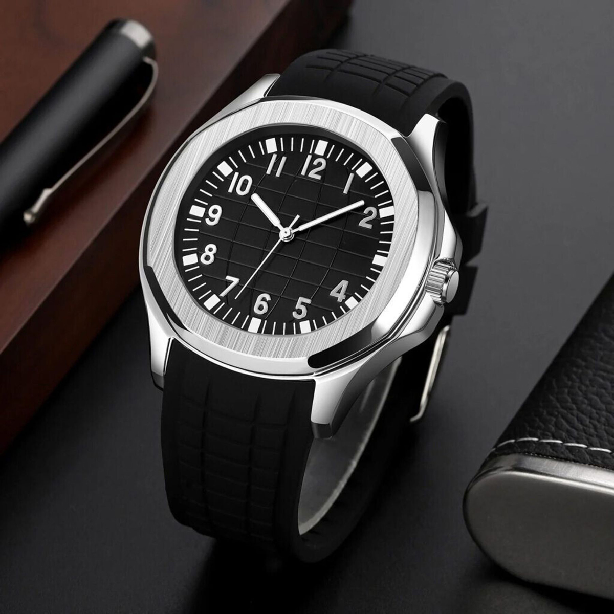 Bin-b Sports Watch for Men and Boys Rubber Strap Quartz Watch Fashion and Outdoor Style Multiple Colors