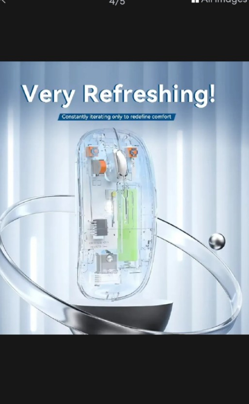 Transparent Wireless + Bluetooth Dual-Mode Rechargeable Mouse