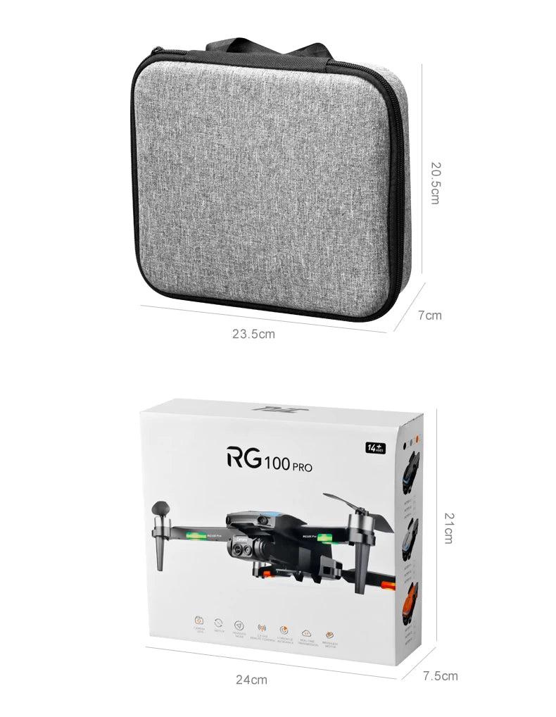 RG100 Pro HD Wifi Camera Drone with Obstacle Avoidance & Brushless Motors with also carry bag