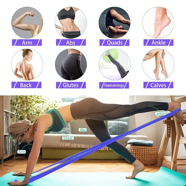 1 pc Yoga Tape Stretching Rubber For Foot Bands Pilates Expander Fitness Elastic Band Sports Training Resistance Belts Gymnastics Gum