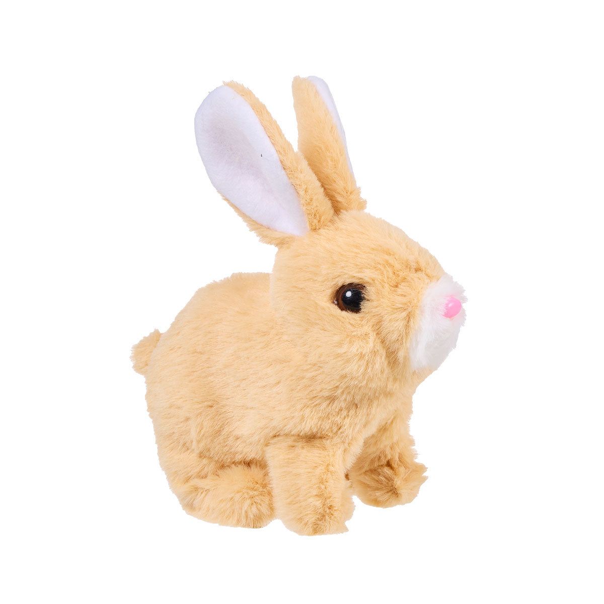 Rabbit Toy Soft Fur Realistic Walking, Talking Bunny with Sounds and Movements, Electronic Robot pet Toy for Kids, Gift for Toddlers Birthday