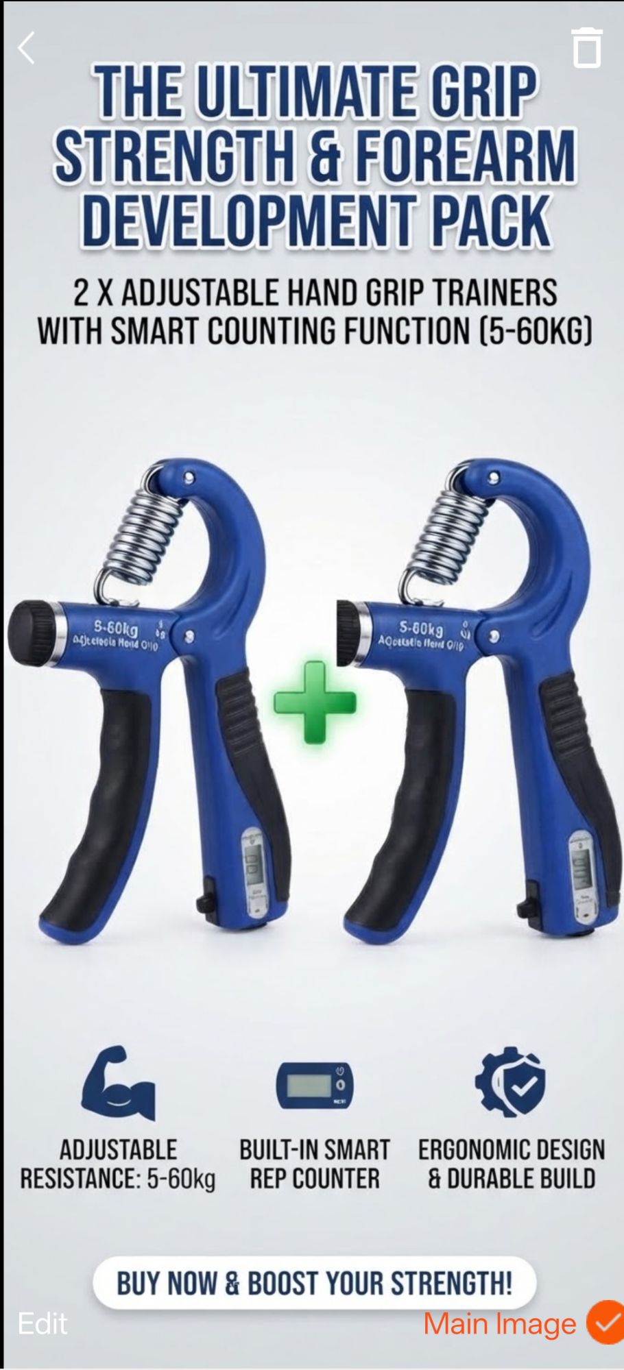 Counting Non-Slip Hand Grip Adjustable Sports Grip R Shaped Measurable Exercise Force Spring Gripper Finger Gripper Carp Expander Automatic Counting Hand Gripper Adjustable Resistance Automatic  Strength Trainer Fingers Wrist Forearm Denovo Mart