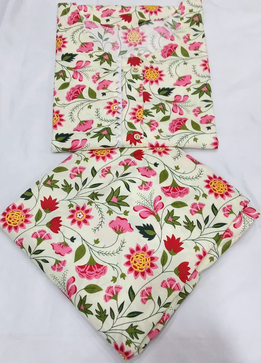 Cotton 2 piece suit new latest design fabric soft Lawn cotton random colour