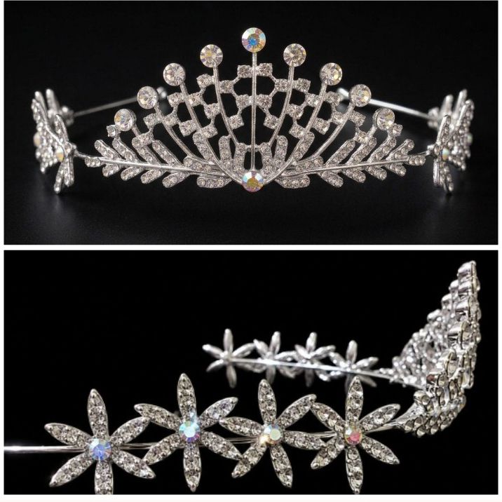Princess Crown Headbands for Girls - Perfect for Birthdays, Weddings & Parties, Handcrafted Alloy Rhinestone with Unique Design of Birds Pattern Inlaid with Bright Diamonds Hair Accessories