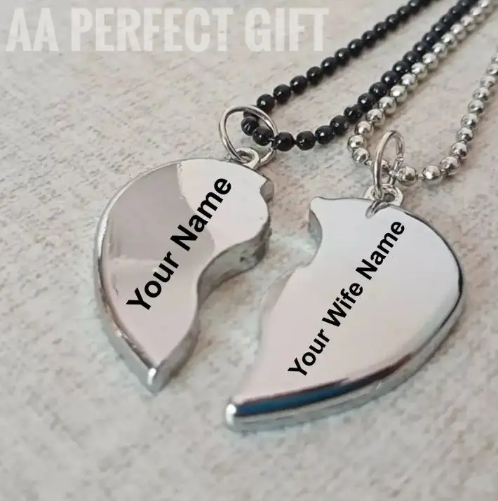 Boyfriend and girlfriend hot sale name necklaces