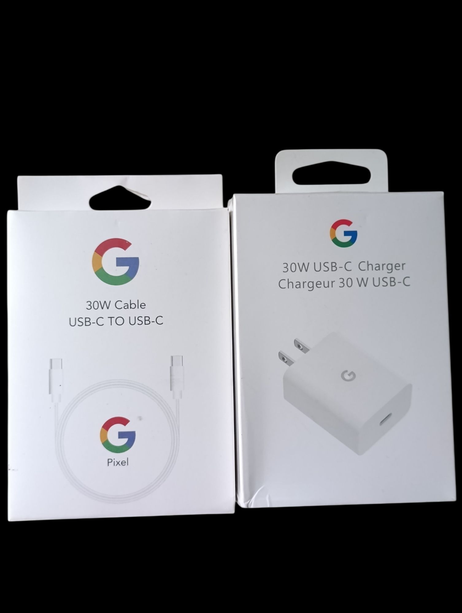 Google Pixel 30W USB-C Fast Charger + USB-C to USB-C Cable