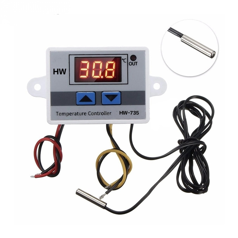 AC 220V W3001 LED Temperature Controller 10A Thermostat Control Switch Probe