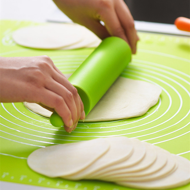 Silicone Dough Roller Middle Size Rolling Pin Colorful Pastry Tool 12inch Long