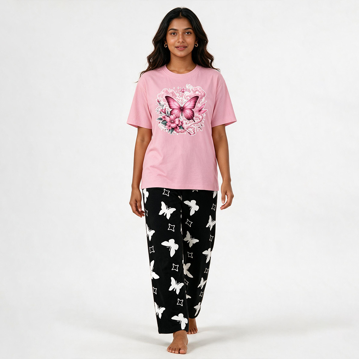 Summer Night Suit Shirt and Trousers for Women and Girls - Perfect Gift Choice - Premium Quality Material