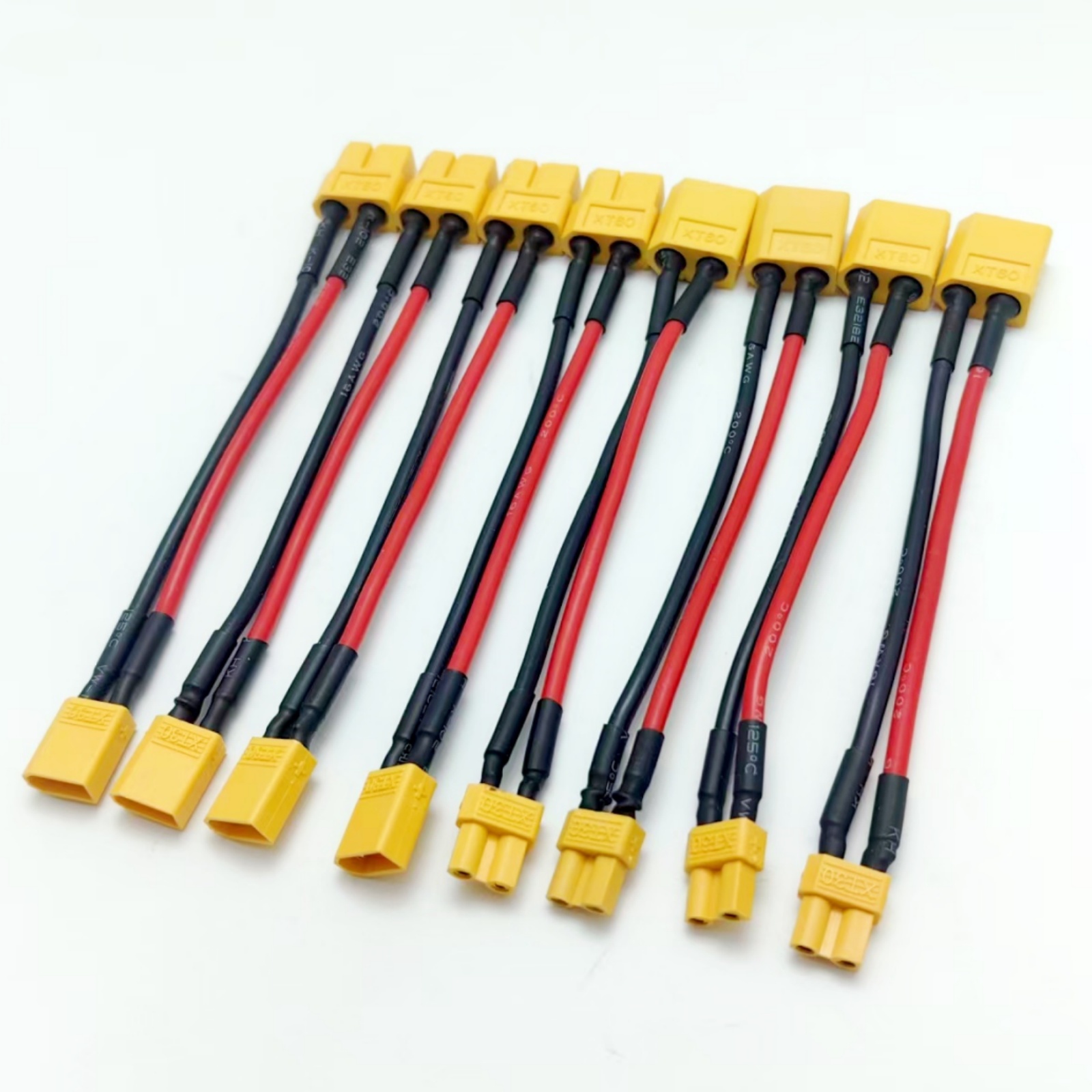 XT60 to XT30 Connector Adapter Male/Female Plug 10CM 16AWG Silicone Wire Cable for RC FPV Quadcopter Parts